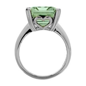 10Carat Emerald Cut 14k white gold ring.